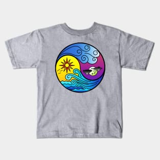 Ocean day and night Kids T-Shirt